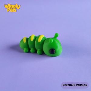 FLEXI PRINT-IN-PLACE CUTE BABY CATERPILLAR - NO SUPPORTS - WIGGLYPALS3D