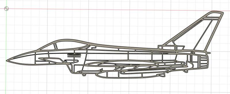 Eurofighter Typhoon Wall Art Silhouette - Scalable and Precut avaliable 