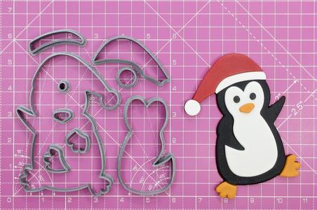 Christmas Penguin Multipiece Fondant Cookie Cutter Set Multiple Sizes