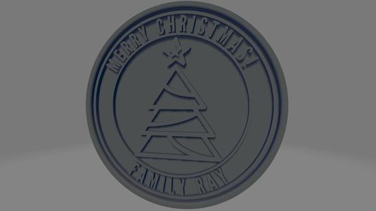 The Ray Family’s Personalized Christmas Coaster - Festive and Unique!