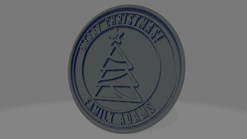 The Adams Family’s Personalized Christmas Coaster - Festive and Unique!
