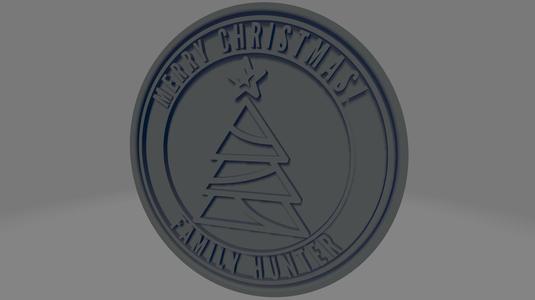 The Hunter Family’s Personalized Christmas Coaster - Festive and Unique!