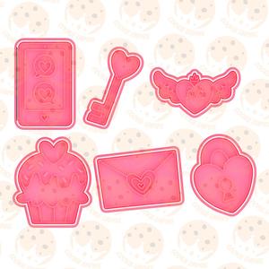 Valentine`s day cookie cutter set of 6