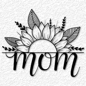 mother's day sunflower wall art mom flower wall decor 2d art