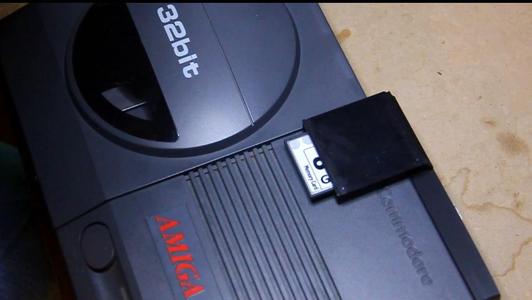 Amiga CD32 Terrible Fire Kipper2k TF330 Back Cover with CF Access
