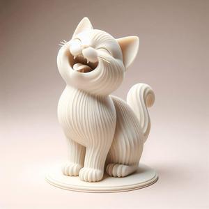 543 Laughing Cat Statue, creature, dinosaur, sculpture, monkey, witch, werewolf, serpent, fantasy, fairy, dragon, dnd, cat, monster hunter, dog, totem