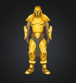 Tibia - Golden Outfit Set Model-STL File | Miniature - Replica -Retro Gaming Characters -Collector's Figurine
