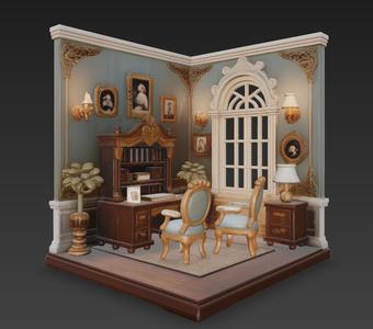 Arcadia Study Miniature Model