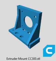 Coreception 300/Creativity Elf BMG extruder mount