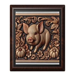 pig animal wall art relief wall decor