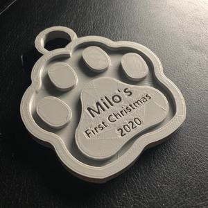 Paw Christmas Ornament