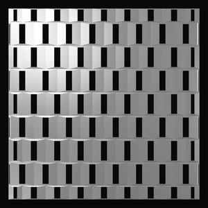3D Perforated panel with 22 percent opening 25O09