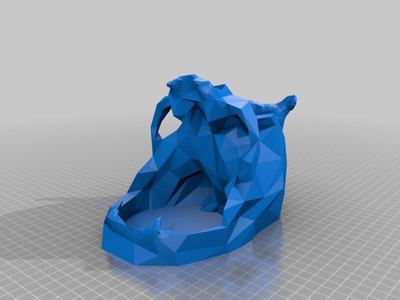 Low-Poly Skull Dice Tower, DM Edition