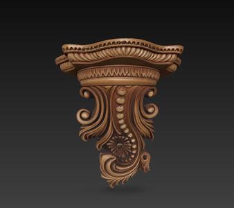CARVED SHELF DECORATION