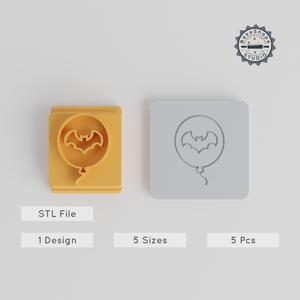 Balloon Stamp Tile Set, 5 Sizes, Ideal for Clay, Cookies, Fondant, Celebration & Party Crafts