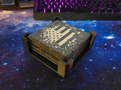 Square coaster holder