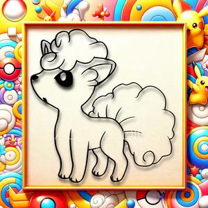 Vulpix Pokemon wall art fox wall decor game room decoration