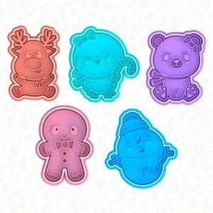 Christmas cookie cutter set of 5
