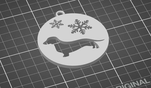 Dachshund christmas ornament