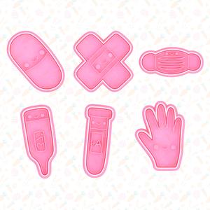 Cute hospital elements cookie cutter set of 6