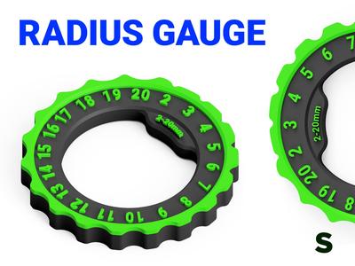 Diameter / Radius Gauge - Metric 2-20mm (S)