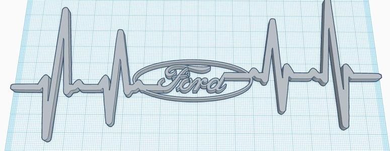 Ford heart beat wall art