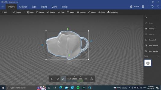 dog head mug