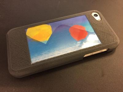 iPhone5c badge/card carrier cover/case