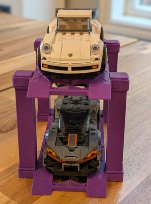 Compatible Speed champions 2 cars display -6 studs