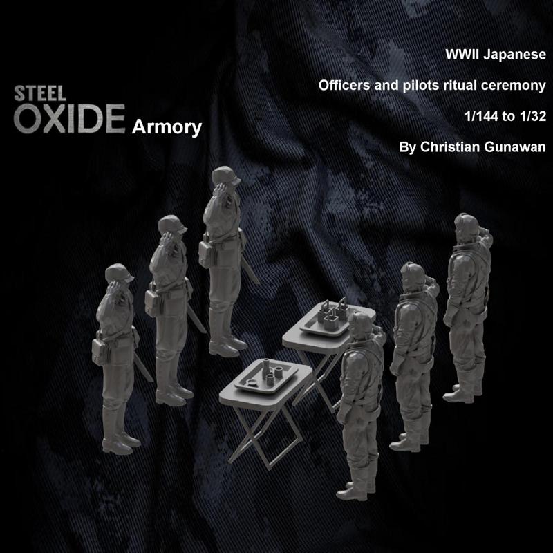 WWII Japanese officers and pilots ritual ceremony