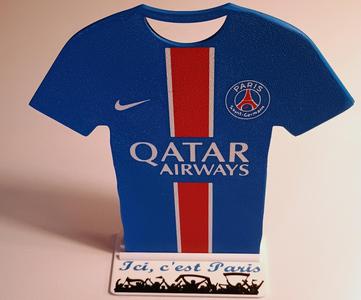 PSG soccer jersey + stand.