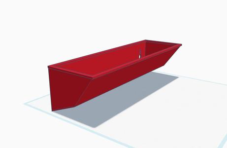 Angled wall-mounted tray 220mm
