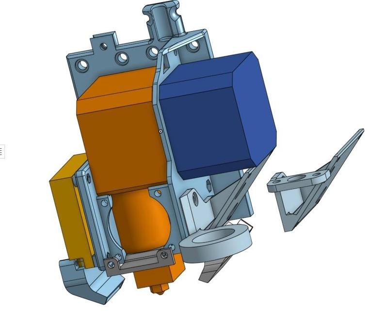 Anet A8/AM8 BMG extruder Holder + BLtouch, 2x Fan 4010