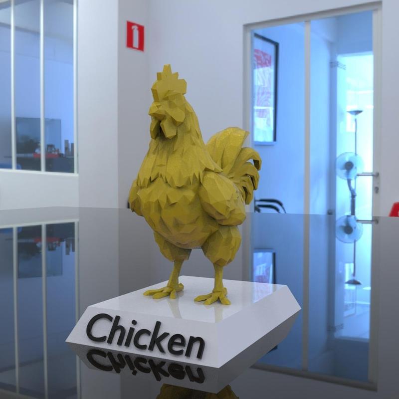 Chicken Low Poly 3d Printing