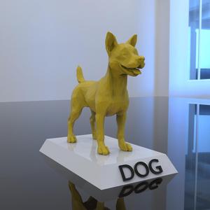 Dog Low Poly 3d Printing
