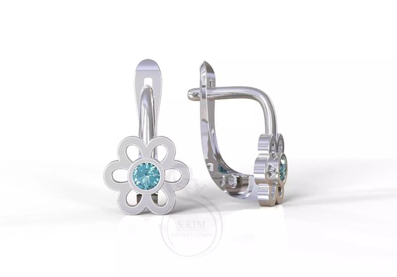 Kid earring flower