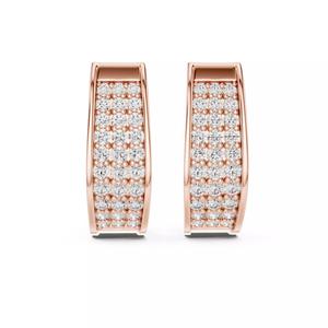Round Cut Diamond Hinged Earring 3DM STL Video