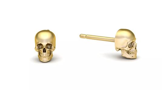 Skull 6 mm Stud Earring
