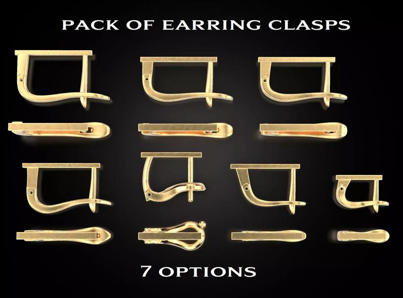 Set of earring clasps 804