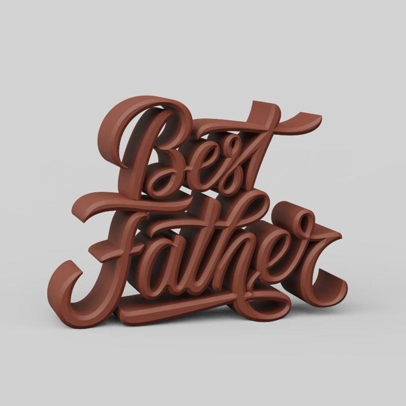 Best Father 3D Name Art – Wall or Desk Decor (Father’s Day Special)