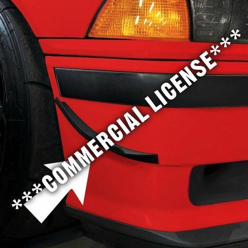 BMW E36 Canards Performance Left/Right Commercial License