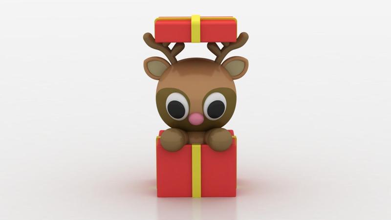 Christmas reindeer 3D printable model