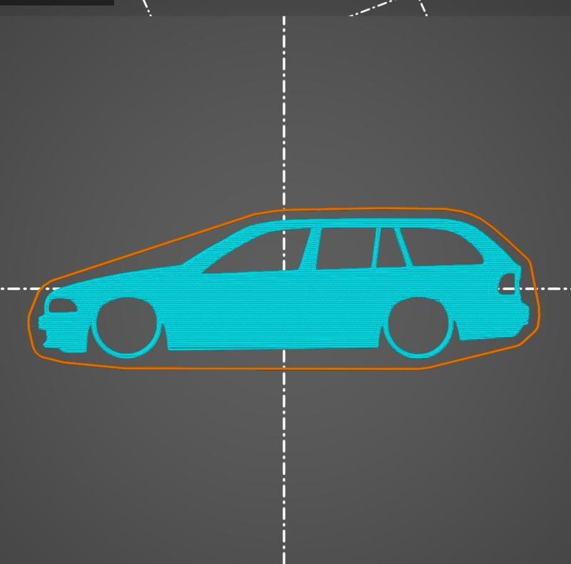 BME E39 touring key silhouette