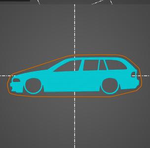 BME E39 touring key silhouette