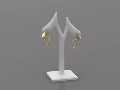 RIBBON EARRINGS 3D PRINTABLE FILE