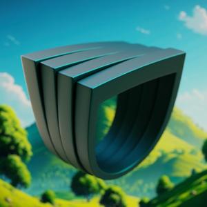 Stacked Edge Ring - Modern Futuristic 3D Print Jewelry Design 29