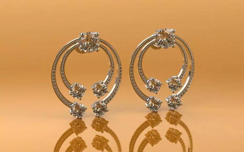 Earring Round Loops - Jewelry 3D - BR-158
