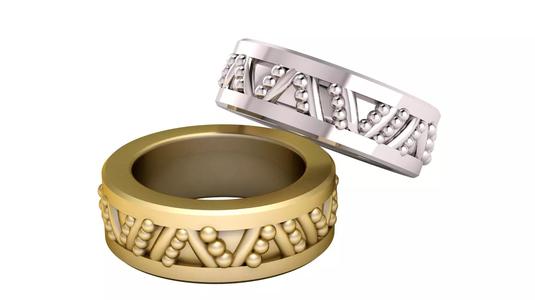 DNA Helix Pattern Ring