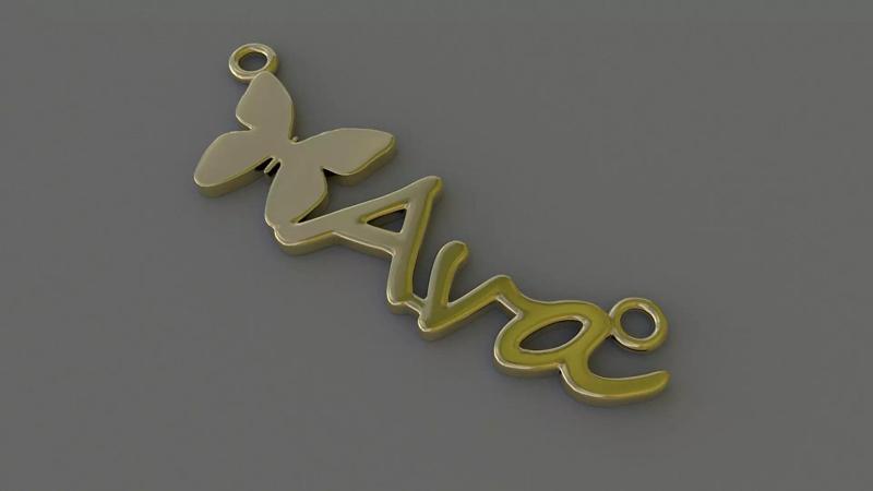 Jewelry Necklace Pendant Ava 3D Print