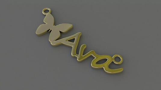 Jewelry Necklace Pendant Ava 3D Print